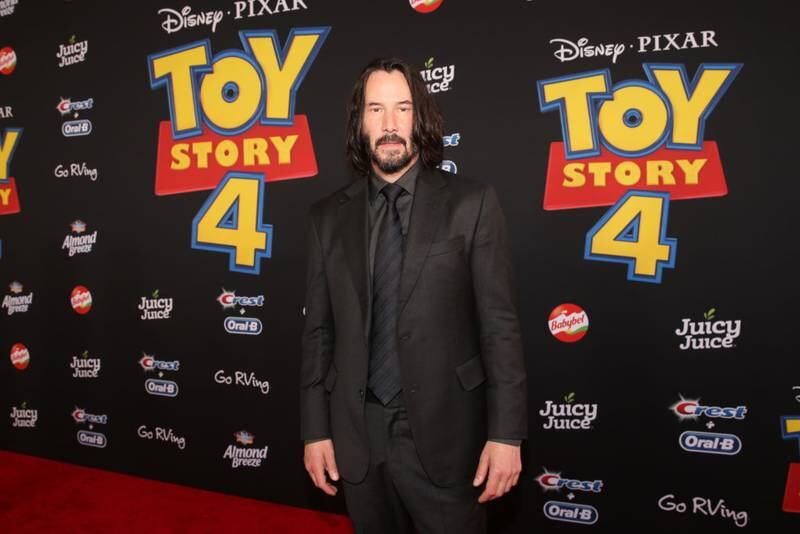 HOLLYWOOD, CA - JUNE 11: Keanu Reeves attends the world premiere of Disney and Pixar's TOY STORY 4 at the El Capitan Theatre in Hollywood, CA on Tuesday, June 11, 2019.  (Photo by Jesse Grant/Getty Images for Disney)